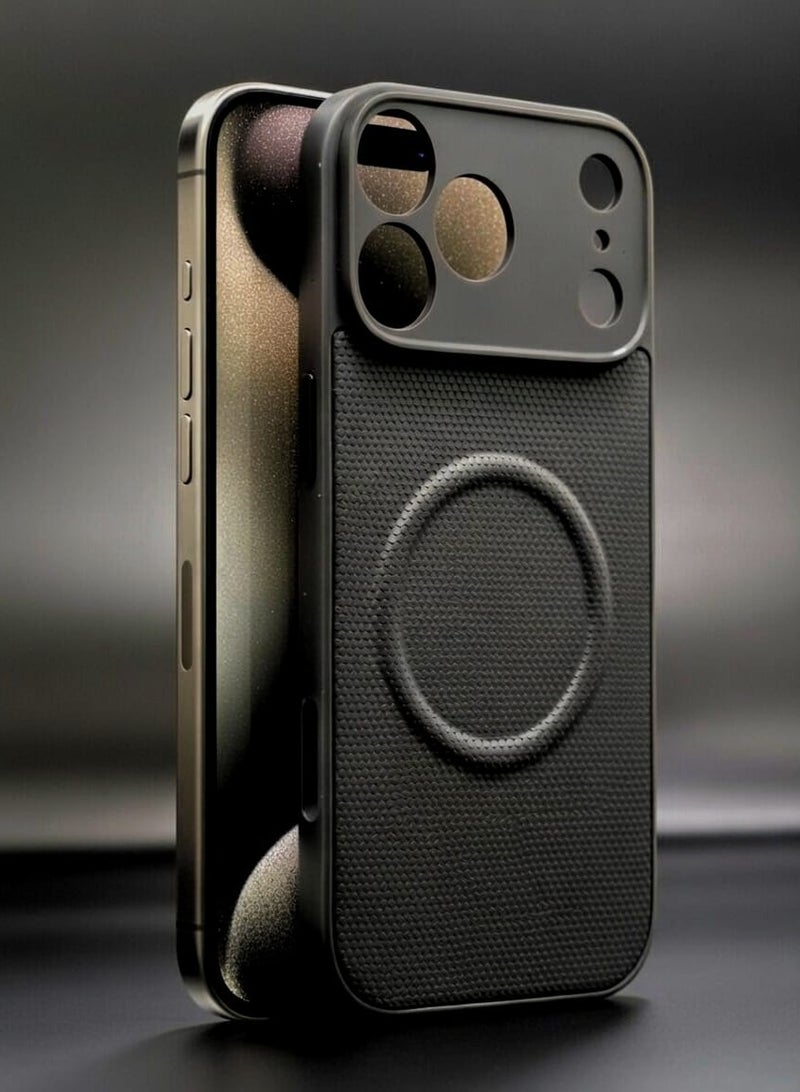 غطاء حماية مغناطيسي لهاتف آيفون 17 برو ماكس، متوافق مع ماج سيف، مقاوم للصدمات والسقوط والخدوش، ويحمي الكاميرا. - Image 1